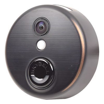 Video portero IP/WiFi con cámara HD y audio bidireccional, monitoreo gratuito por app, acabado bronce, integrable con Honeywell Total Connect 2.0
