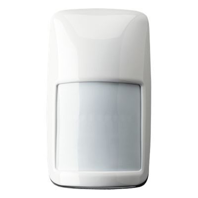 Detector de movimiento infrarrojo pasivo cableado para interiores, cobertura de 16 x 22 m e inmunidad a luz blanca de 6,500 lux