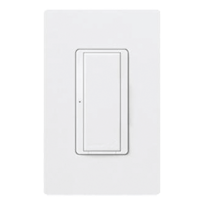 Interruptor de pared on/off Maestro de dos hilos para sistema RadioRA 2, 8 A en iluminación y motores de 1/10 HP, 120-277 V, no requiere cable neutro, color blanco