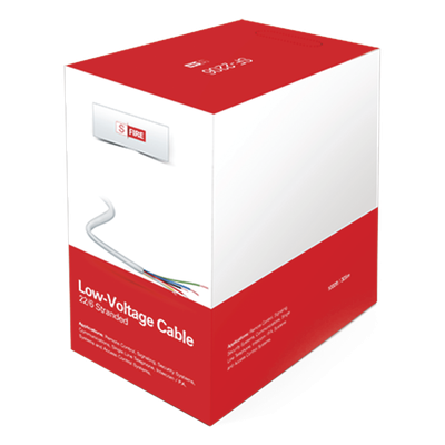 Cable de Cobre Industrial, 6 conductores calibre 22 de color blanco, para aplicaciones de alarmas / Control de acceso / Automatización / Intercoms y TV porteros, Bobina de 152.5 Metros.
