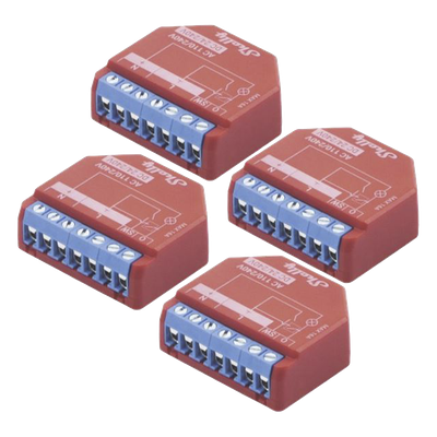 KIT de 4 piezas Relevador inalámbrico inteligente 16A, 110-230 V, medición de consumo, compatible con asistente de voz Alexa, Google Home