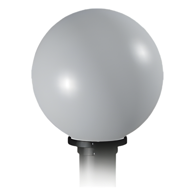Globo de policarbonato blanco para carcasas MALTA. Elemento IMPRESCINDIBLE cuando se instala una columna MALTA.