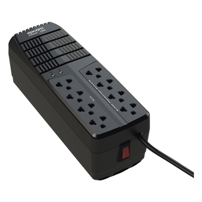 Regulador de Voltaje 1000 VA-500 W /  4 Contactos con AVR / 4 Contactos con Supresor de Picos / Protección RJ11