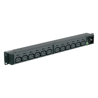 PDU Básico para Distribución de Energía, Enchufe de Entrada NEMA L6-20P, Con 13 Contactos C13, Instalación Horizontal de 19in, 1UR, 20 Amp, 220 Vca