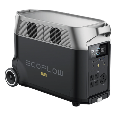 Estación de Energía Portátil DELTA PRO 3600Wh Litio LFP / 5 AC 3600W (7200W Pico) / 2 USB-C 200W / Capacidad para Aumentar Respaldo / Cargador de Coche 10A a 12.6V / Conectividad WiFi y Bluetooth (App) / Carga Solar 1600W Max.