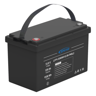 Batería de Litio LiFePO4 Ciclo Profundo 12.8Vcc, 120 Ah, 1.53Kwh, para Exterior, Libre de Mantenimiento