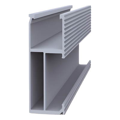 Riel 8 para montaje de módulos fotovoltaicos de aluminio anodizado de 2700mm.