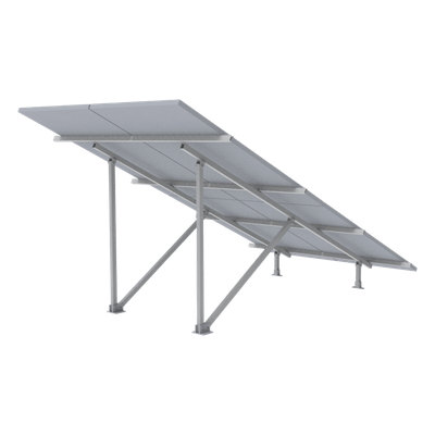 Montaje para Panel Solar 2X2, Riel 5 de 2700mm para Módulos con Espesor de 30-35mm, Vel. de Viento Máx. 136km/h