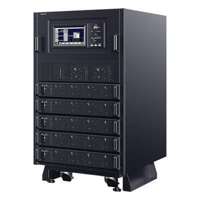 UPS Modular Trifásico Escalable de 40 kVA/40 kW, Topología Online Doble Conversión, Voltaje de 208/220 Vca de L-L, Respaldo de 4 Minutos al 100% de Carga, Incluye Módulo y Banco de Baterías 