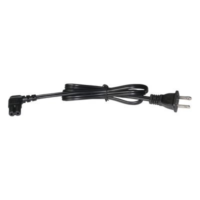 Cable de Alimentación Eléctrica para 120-240 Vca / 1 Metro (3.28 Pies) / 2 Clavijas Tipo Americano / Conector en Forma Tipo L