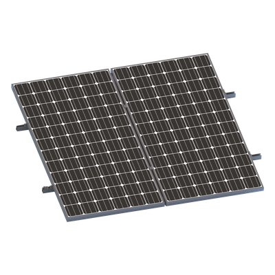 Kit De Minirieles Para Panel Solar Arreglo 1X2 Para Instalación Plano En Lámina