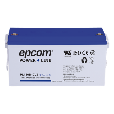 Batería de respaldo 12 V 150 Ah AGM | Certificada UL94-HB Retardo a la flama básica | Ciclo profundo | Para uso en aplicaciones fotovoltaicas y de emergencia | Terminales T5