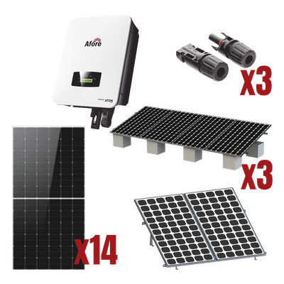 Kit Solar Interconexion  / 8kW  220Vca / Inversor AFORE / Montaje Incluido  