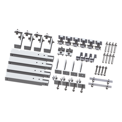 Caja de accesorios de aluminio  anodizado para montaje VEKTOR8R , arreglo 1X4 para techo