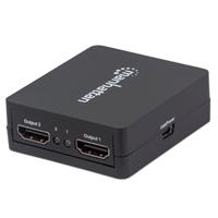 VIDEO SPLITTER,MANHATTAN,207652, HDMI 1080P, 1 IN2 OUT, ALIMENTADO POR USB