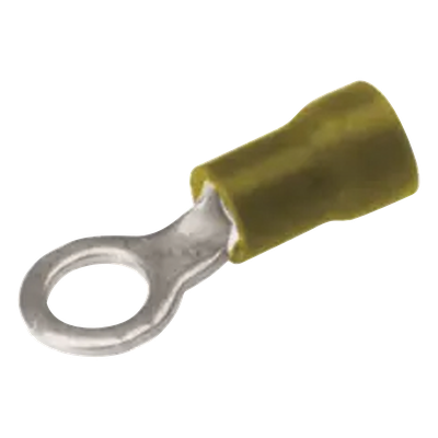 Zapata Terminal de Ojillo  para Tornillo 3/16 in (5 mm) calibre 12-10 AWG con aislamiento de vinilo.