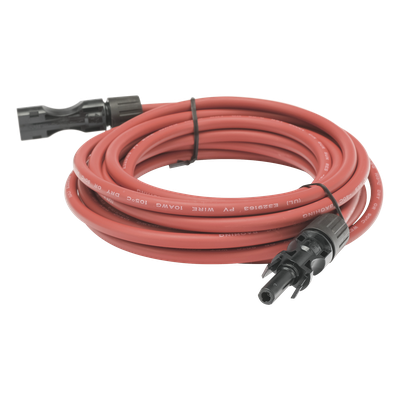 Cable Fotovoltaico, 2.5 m, Rojo, Calibre 10 AWG con Terminal MC4-M en Ambos Extremos
