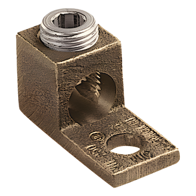 Terminal Tipo Lengüeta Recta de Cobre, Cal. 8 a 1/0 AWG,  Orificio para perno de 5/16" (7.9mm)