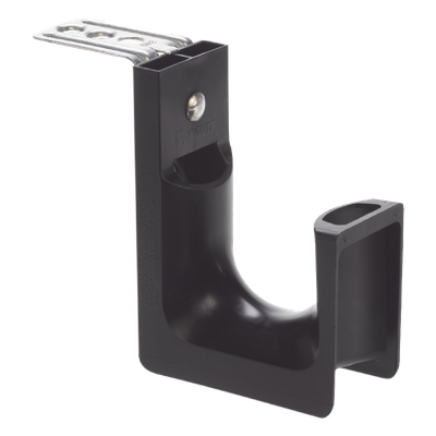 Sujetador STRONGHOLD tipo J (J-Hook), Con Soporte para Montaje en Techo, Para 46 Cables Cat6, Nylon 6.6, Color Negro, 1 pieza