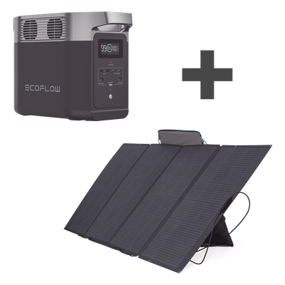 Kit de Estación de Energía Portátil 1024Wh + Panel Solar Flexible 400W 