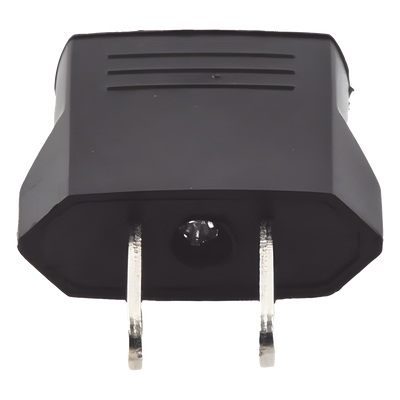 Adaptador de enchufe europea a americano, Calidad PREMIUM @ 6 A ; 110 - 250 Vca