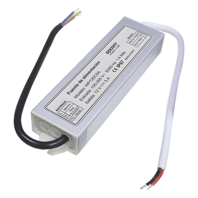 Fuente 12 V / 5 Amperes / Waterproof / Intemperie grado IP67