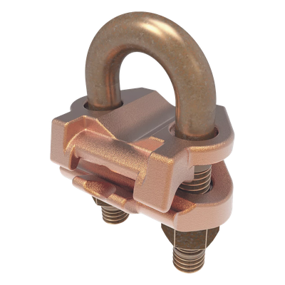 Conector Mecánico para Cable Calibre 2/0 AWG a 250 KCMIL / Paralelo o 90° a Tubo de 3/8" o Varilla de 5/8" - 3/4".
