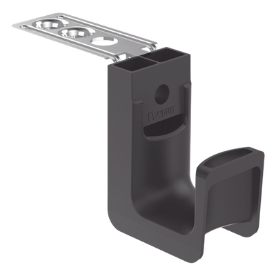 Sujetador STRONGHOLD tipo J (J-Hook), Con Soporte para Montaje en Techo, Para 8 Cables Cat6, Nylon 6.6, Color Negro, Paquete de 50 Piezas