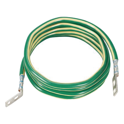 Jumper para Aterrizar Equipos, 6 AWG, con Terminal Doblada a 45 Grados (LCC6-14JAWH-L) Para Conexión a Tierra y Terminal Recta (LCC6 - 14JAW-L) Para Equipos , 2.4 m de Largo