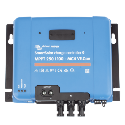 SmartSolar MPPT 250/100-MC4. Controlador Solar MPPT 100A, Voltaje: 48 Vcc. Para uso con Inv. Cargadores Victron