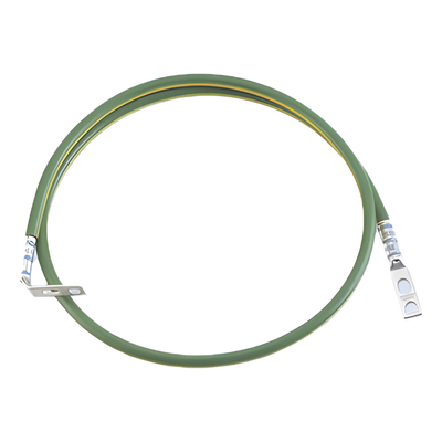 Jumper Para Aterrizar Equipos en Racks o Gabinetes, 6 AWG, con Terminal Doblada a 90 Grados, 0.60 m de Largo