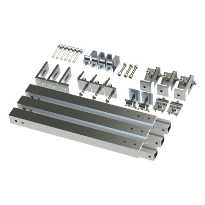 Caja de accesorios de aluminio  anodizado para montaje VEKTOR8R2700 , arreglo 1X2para techo