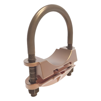 Conector Mecánico para Cable Calibre 4 a 2/0 AWG / Paralelo o 90° Grados a Tubo de 1 1/4" o Varilla  de 1 3/8" - 1 1/2".