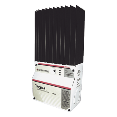 Controlador de Carga Solar TriStar PWM 45 A / 12V 24V 48V / Puerto RS-232 / Hasta 4 kW / Disipador de Calor / 7 Preajustes