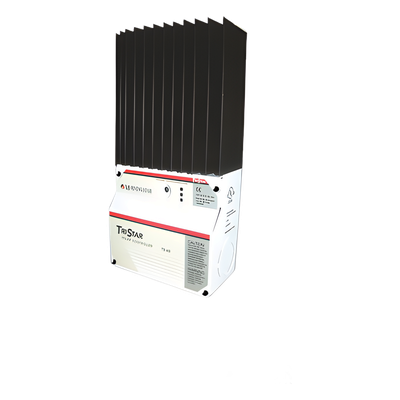 Controlador de Carga Solar TriStar PWM 60 A / 12V 24V 48V / Puerto RS-232 / Hasta 4 kW / Disipador de Calor / 7 Preajustes