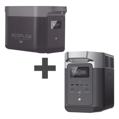 Kit de Estación de Energía Portátil 2048Wh + Batería Externa 2048Wh (4096Wh Totales)