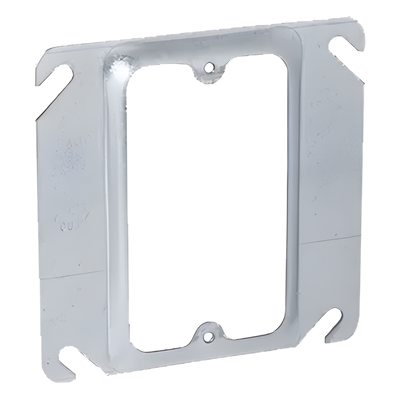 Sobretapa Cuadrada de 4" de Acero Galvanizado con realce de 1/4".