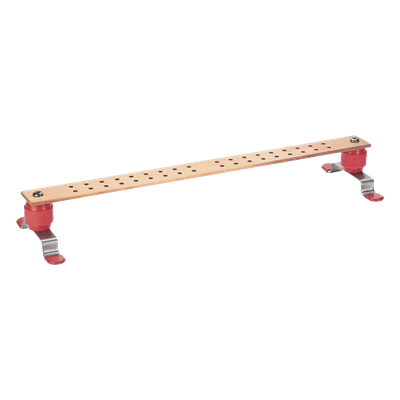 Barra de Conexión a Tierra StructuredGround™ para Telecomunicaciones y Centro de Datos, de 1/4" Grosor X 2" Ancho X 24" Largo.