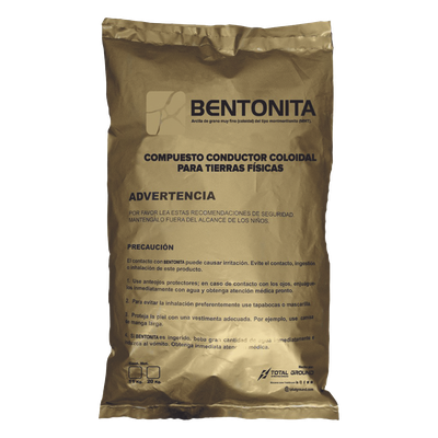 Bentonita, Compuesto Conductor Coloidal para Tierras Físicas, Saco con 20 Kgr.