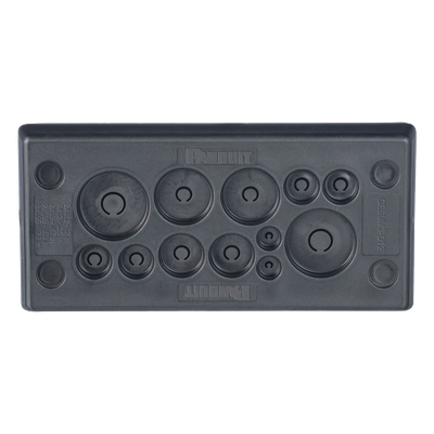 Pasacables Rectangular de Membrana, IP66, 3.39" x 1.42", 12 orificios, para Cables no Terminados. Color Negro