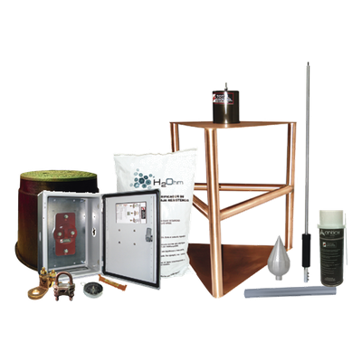  Kit Pararrayo con Accesorios de Instalación en Torre para Protección de 200 m de Diámetro.