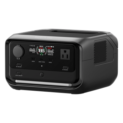 EcoFlow RIVER 3 Plus | Estación de Energía Portátil 286Wh LFP | 600W AC (X-Boost 1200W) | USB-C 100W | Carga Solar 220W Max. | WiFi & Bluetooth