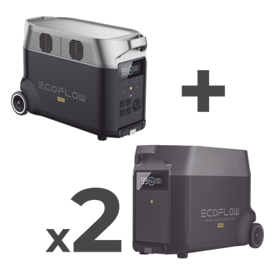 Estación de Energía Portátil DELTA PRO 3600Wh Litio LFP / 5 AC 3600W (7200W Pico) / 2 USB-C 200W / Capacidad para Aumentar Respaldo / Cargador de Coche 10A a 12.6V / Conectividad WiFi y Bluetooth (App) / Carga Solar 1600W Ma