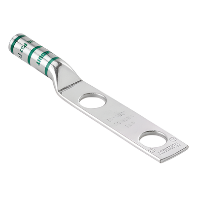 Zapata de compresión LCC6-12W-L para cal. 6 Awg, Doble barreno para tornillo prisionero de 1/2, Espaciado de orificio 44.5mm, 1 Pz
