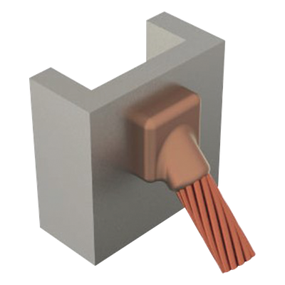Molde para soldadura Exotermica de superficie Vertical a cable 2/0 Awg en 45 Grados