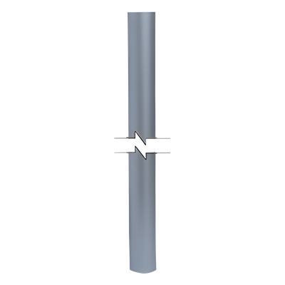 Mástil de Aluminio de 2" cal. 18  de 3 Metros de Longitud.