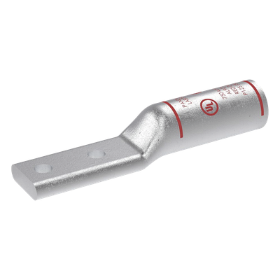 Zapata de compresión Aluminio LAB750-12-24R para cal. 750 Kcmil, Doble barreno para tornillo prisionero de 1/2, Espaciado de orificio 44.45mm, 1 Pz