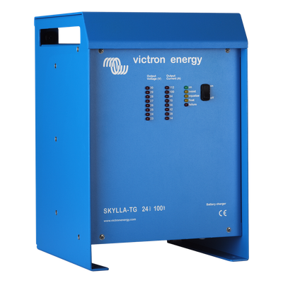 Skylla-TG 24/100 / Cargador de Baterías para Ambientes Marinos 24 V, 100 A / Bancos de 500 a 1000 Ah 