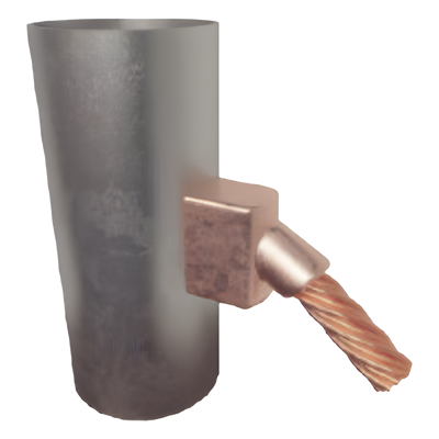 Molde para soldadura exotermica para cable 1/0 a tubo de 2" a 4"  