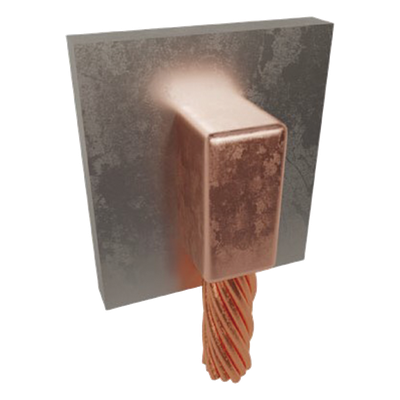 Molde para Soldadura Exotérmica para Cable 4/0 AWG a Superficie de Acero en Vertical a 90°